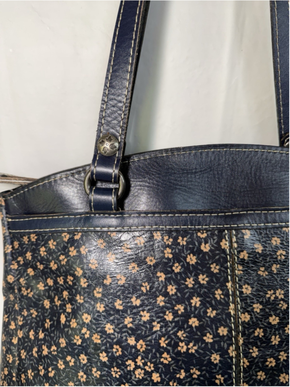 Patricia Nash POPPY Tote Shoulder Bag navy floral - Picture 13 of 16